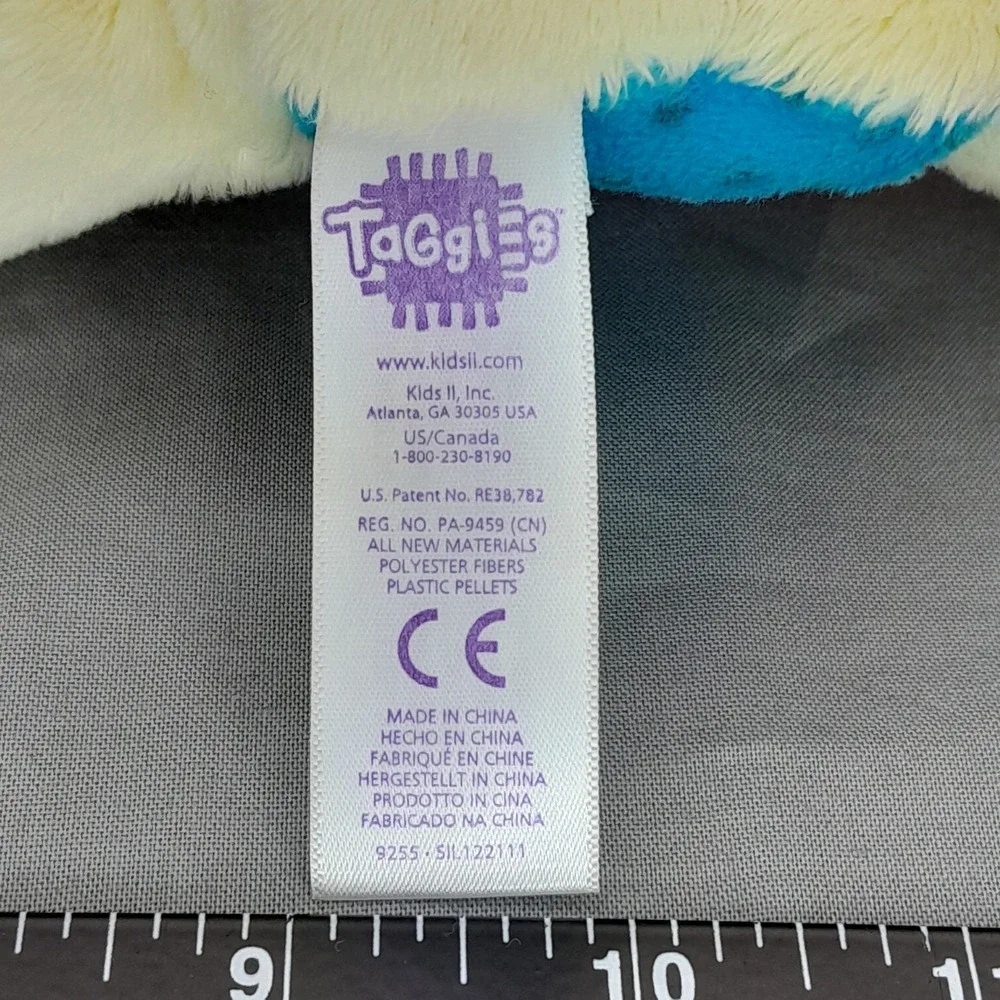 Taggies Yellow Puppy Dog Baby Lovey Security Blanket Rattle 10